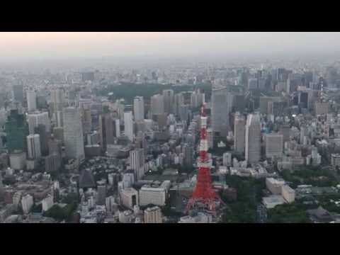 4K Helicopter Footage: Tokyo at Sunset - Tokyo Sunset View 4K 