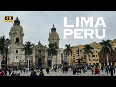 [4K] Lima, Peru 🇵🇪🐧 Nonstop Walking Tour