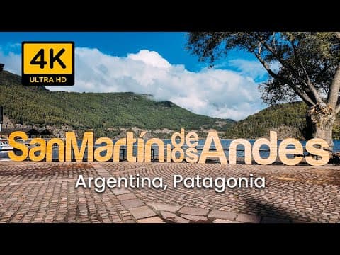 Autumn City Walk in Argentine Patagonia | San Martín de los Andes 4K Tour
